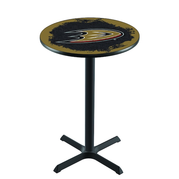 42" Blk Wrinkle Anaheim Ducks Pub Table